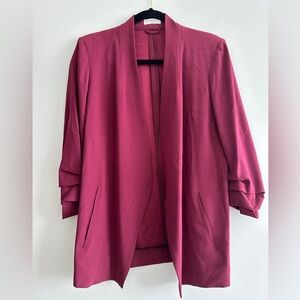 Babaton Rich Pink Flowy Open Blazer Sz 10